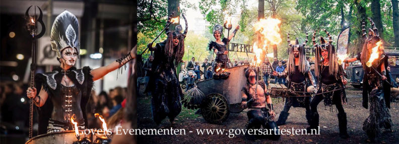Madame Furie, Vuurspektakel op wielen, Govers Evenementen Vuurshow, vuuranimatie, vuurspuwers, themafeest, vuurvreter, vuurspuger, vuurspuwer, Govers Evenementen, Valentijnshow, Wedding show