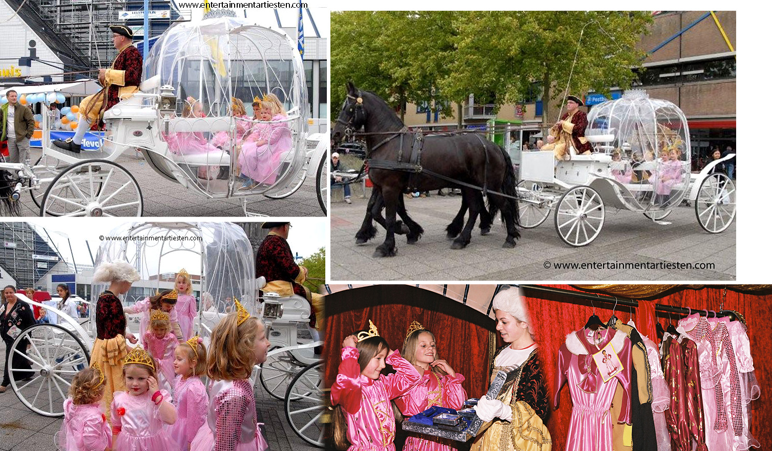 Prinsen en Princessendag met sprookjeskoets, www.goversartiesten.nl Prinsen en Princessendag met sprookjeskoets is een doorlopend kinderprogramma - jeugd entertainment, kinderfeest, kinderfeestje, verjaardag vieren, artiesten boeken, straattheater voor kinderen, www.goversartiesten.nl