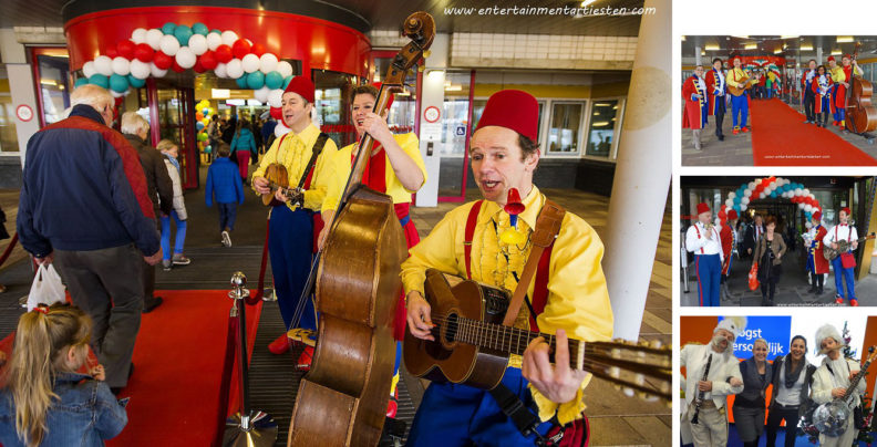Vrolijk muzikaal ontvangst, Govers Evenementen, www.goversartiesten.nl Vrolijk muzikaal ontvangst van uw genodigden bij de entree of ingang, muziek boeken, muziektrio, muzikanten inhuren, themafeest, muzikaal entertainment, Govers Evenementen, www.goversartiesten.nl