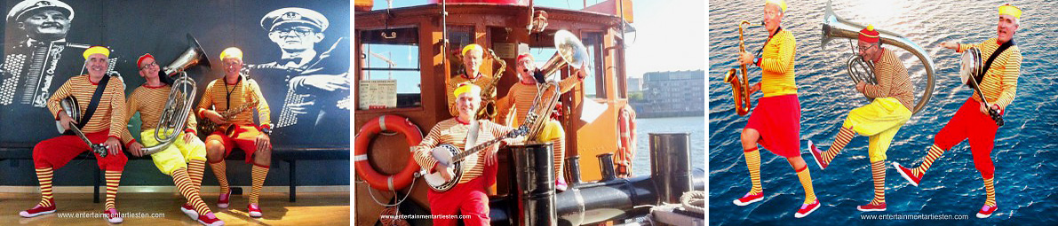 Scheepsmaatjes, sfeervol muziektrio en veel gevraagd als Looporkest - straatmuzikanten, www.goversartiesten.nl