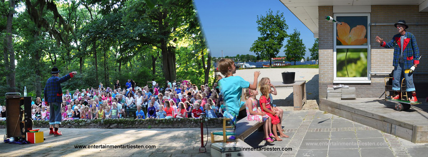 kindertheater, clown, kinderfeestje organiseren, Govers Evenementen, www.goversartiesten.nl Een magische en spectaculaire sfeer van het traditionele circus. Hij wordt geholpen door het niet vermoedende kinderpubliek om een wereld van illusie, kleur, betovering en chaos te produceren, straattheater, kindertheater, clown, kinderfeestje organiseren, Govers Evenementen, www.goversartiesten.nl