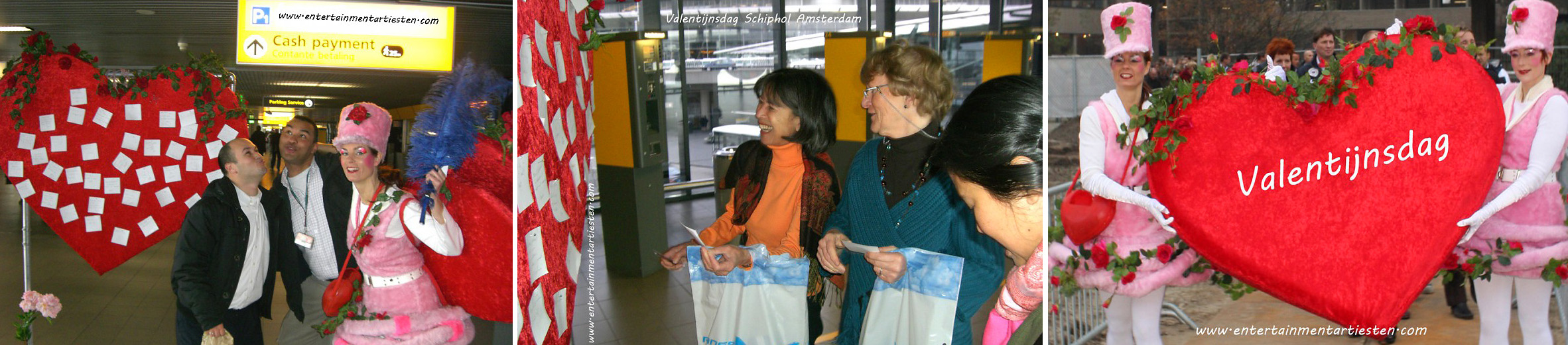 De Hartendames, hartelijke begroeting, www.goversartiesten.nl De Hartendames, hartelijke begroeting, hartstochtelijke gedichtjes catagorie Valentijndag - Moederdag entertainment Het wandelend hart, themafeest, winkelcentrum, opening, www.goversartiesten.nl