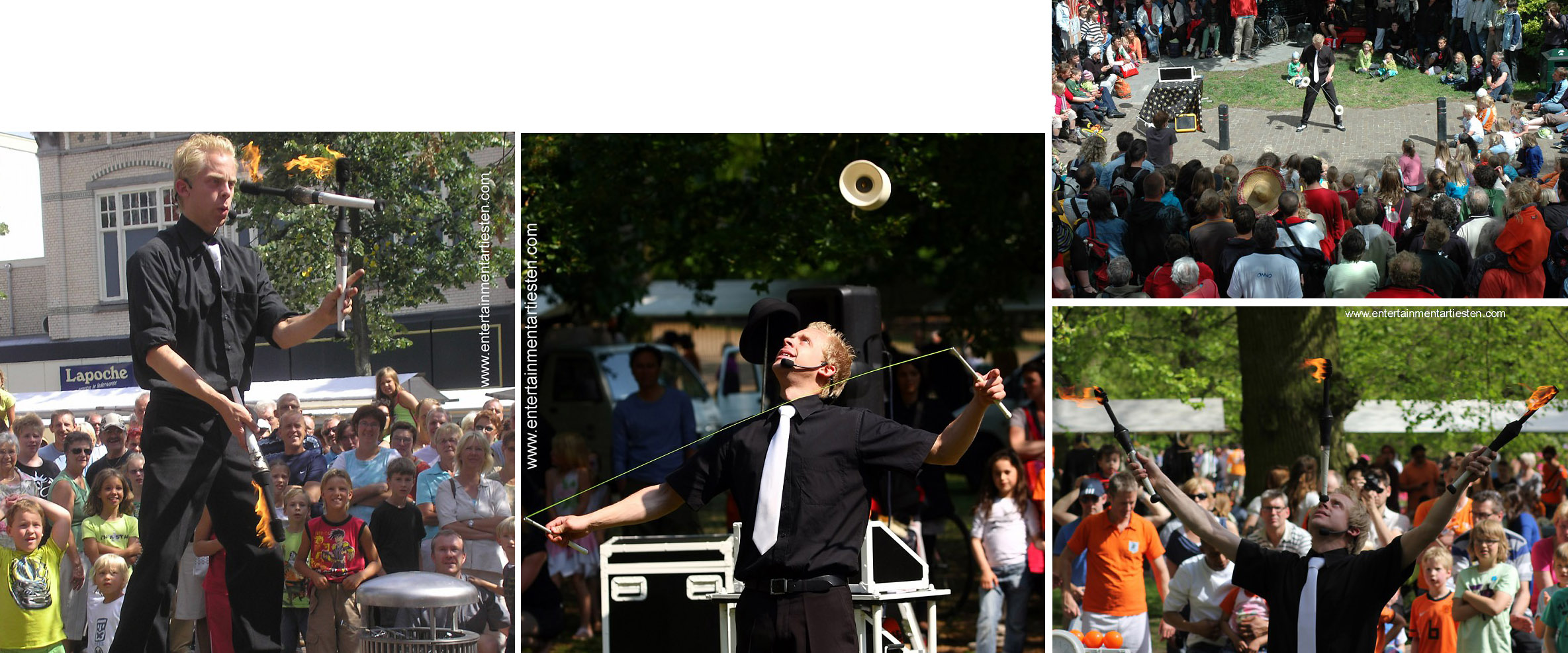 Jongleur acrobatiek, Govers Evenementen, www.goversartiesten.nl jongleur acrobatiek, deze jongleur jongleert met vuurfakkels, ballen en diabolo's, straattheater, artiesten boeken, artiestenbureau, thema feest, Govers Evenementen, www.goversartiesten.nl