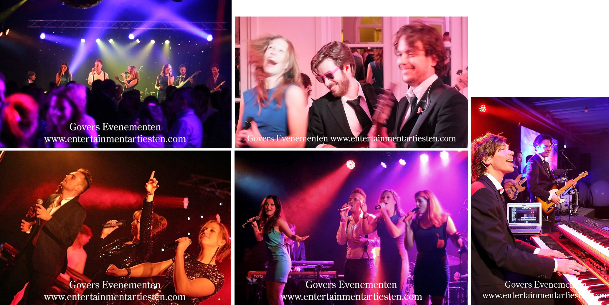 Feestband, coverband, muzikaal entertainment, coverbands, events, evenementen, festival muziek, thema feest, muziek, muzikanten, swingend, jazzy, jazz, funky, music, muziekformatie, feestband, feestmuziek, DJ, DeeJay, muziekband zoeken, bedrijfsfeest, privefeest, horeca muziek, band boeken, artiesten boeken, artiestenbureau, Govers Evenementen, www.goversartiesten.nl