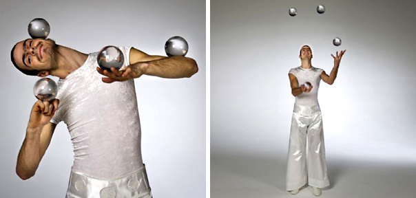 Kristallen bal jongleur, straattheater, jongleren, artiesten boeken, mobiele act, Govers Evenementen
