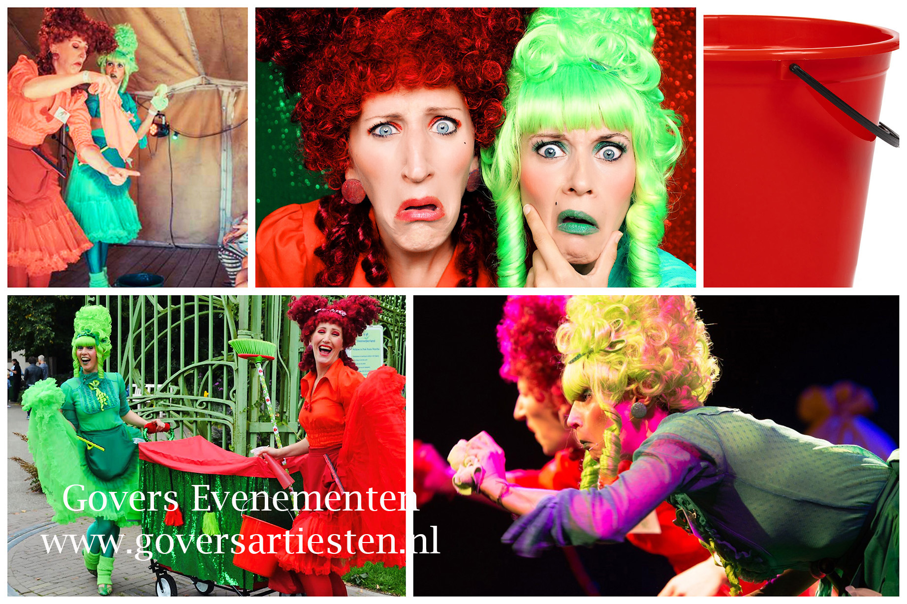 Poets Tantes, straattheater, schoonmaak, schoonmaak, poetsen, zemen, boenen, emmer sop, artiesten boeken, artiestenbureau, thema feest, straattheater, steltentheater, Voorjaar, zomer act, Govers Evenementen, www.goversartiesten.nl