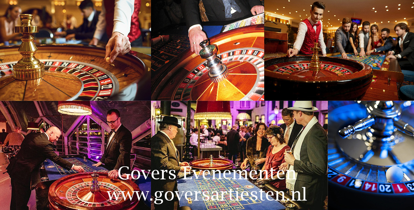 Casinospelen, casino entertainment, casino inhuren, artiesten boeken, mobiel casino, Casinotafel Roullette, Black Jack, casinoverhuur voor uw feest, Govers Evenementen, www.goversartiesten.nl