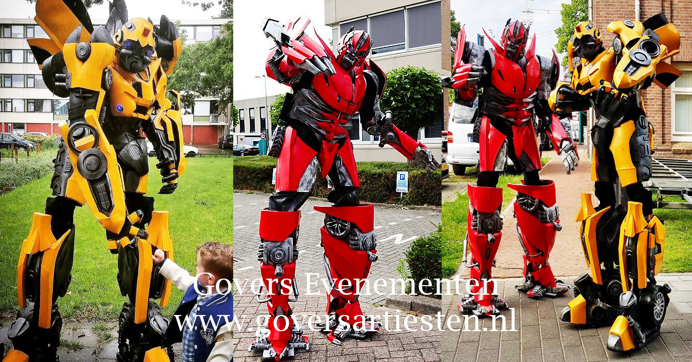 Straattheater : Met deze ROBOT, een spectaculaire futuristische straatanimatie wil iedereen mee op de foto, robot, rood, geel, kleuren, robots, robot straattheater, Robot, mars act, planeten, AI Entertainment, toekomst, space act, Govers Evenementen, www.goversartiesten.nl