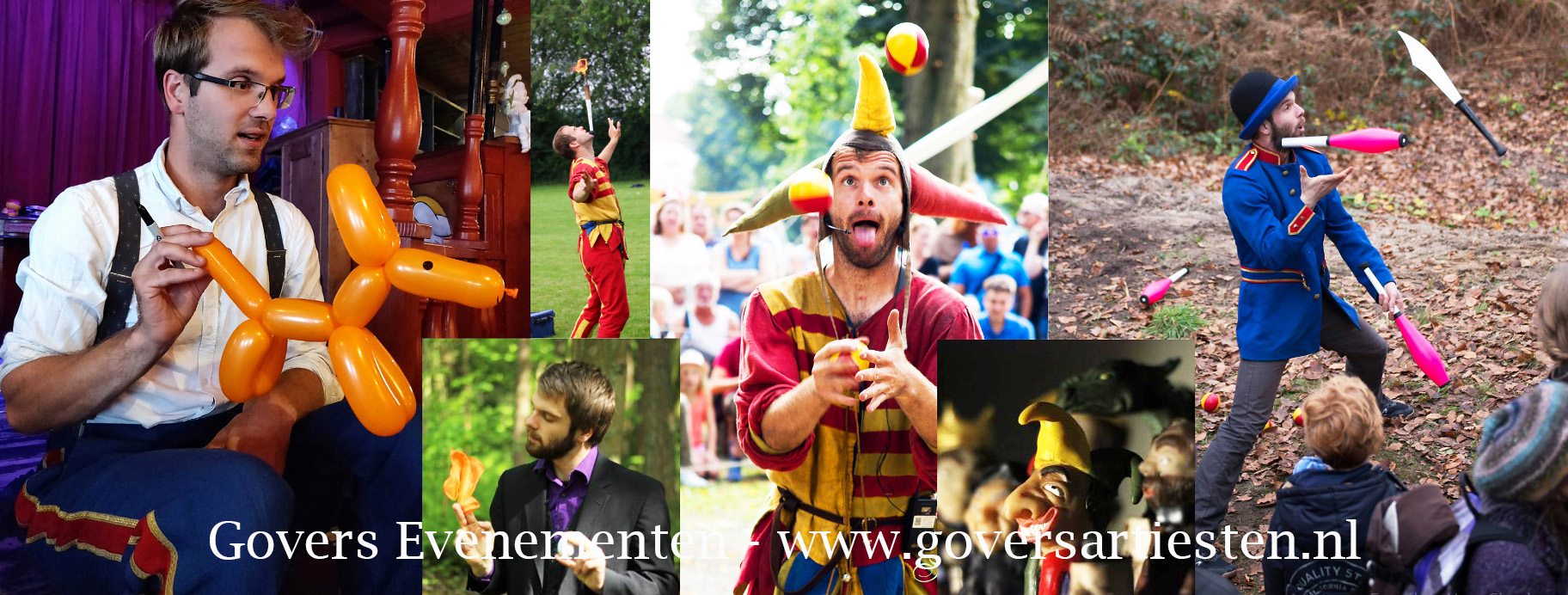 Magisch Jongleur, clown, vuurspuwer, ballonnenclown, vuurshow, kindershow, ballonnenvouwen, jongleren, show voor kinderen, verhalenverteller, goochelaar