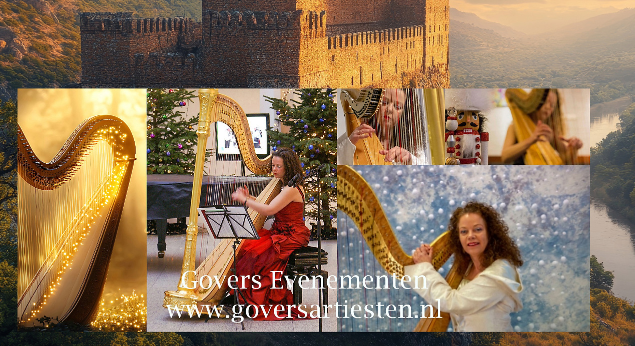 Harp muziek, Klassieke muziek, muzikant boeken, sfeermuziek voor bruiloft, kerk, concert muziek, Govers Evenementen, klassieke harp inhuren, muzikanten met harp inhuren, muzikanten boeken, Middeleeuws Entertainment, Middeleeuwse artiesten boeken, Middeleeuwen