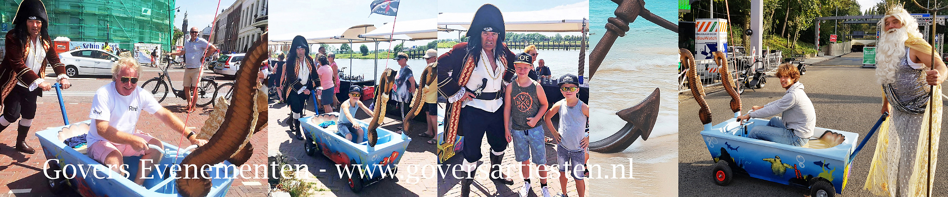 Nautisch- & Maritiem Entertainment, Neptunus voor themafeesten en festivals, straattheater, havendagen, haven entertainment, Govers Evenementen, www.goversartiesten.nl