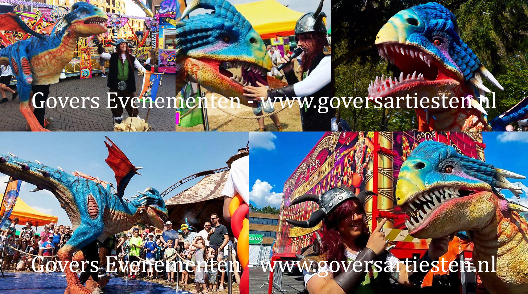 straattheater voor kinderen, kindertheater, Draken, De Drakentemmer, een Draak, Draken huren, voorstelling op straat voor kinderen, artiesten met draken