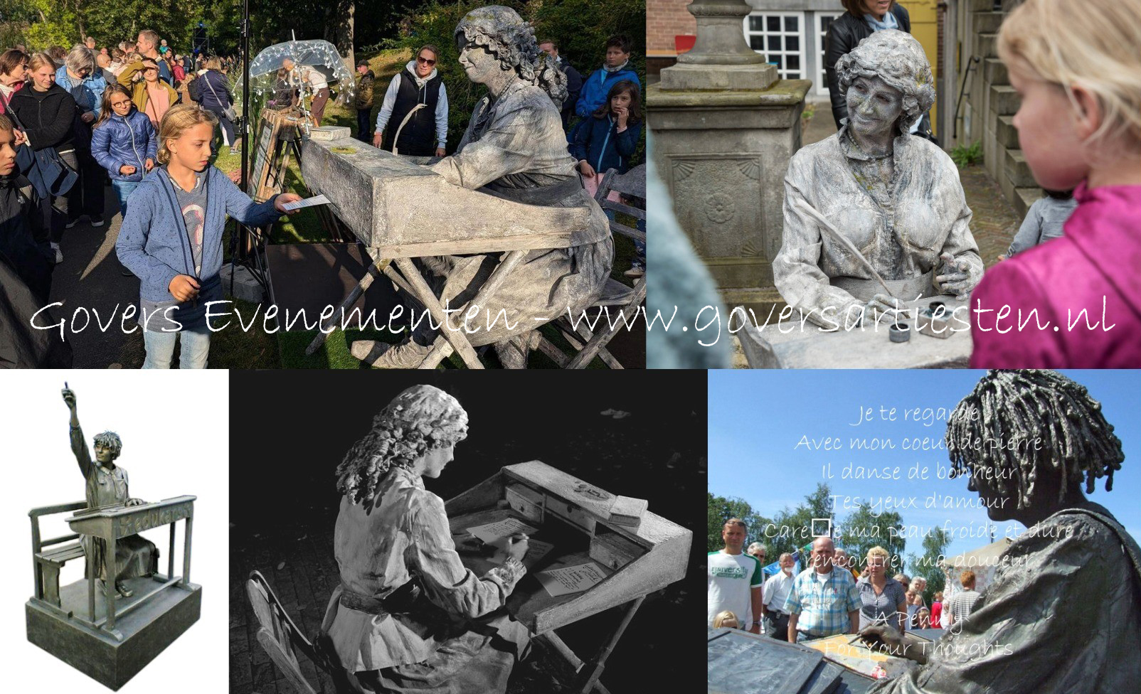 Weer naar School, straattheater acteur, levende beelden, kindertheater, artiesten boeken, artiestenbureau, thema feest, festival entertainment, kerstacts, kerstact, theater voor markt en braderie, Govers Evenementen, www.goversartiesten.nl