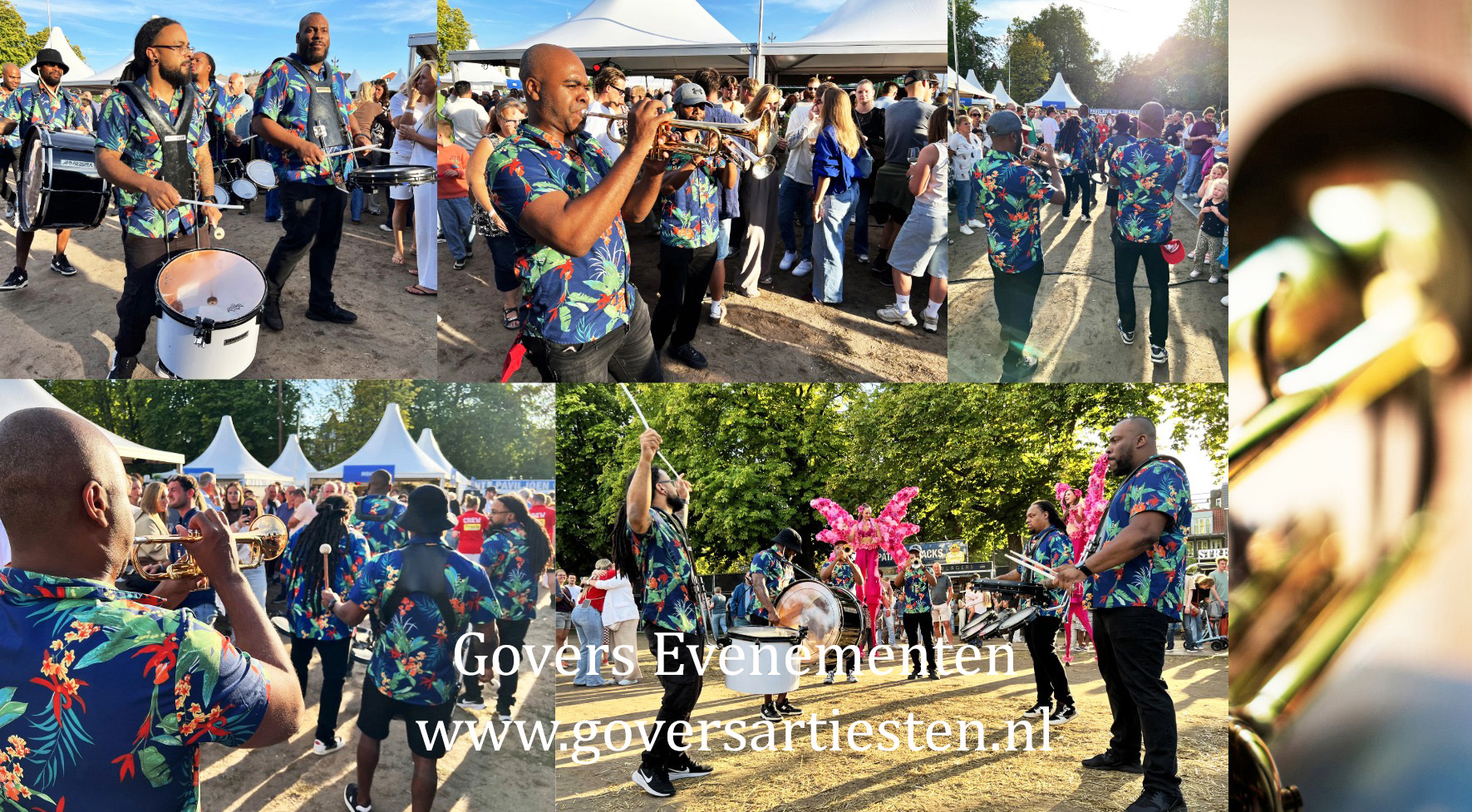 Brassband Djembé, te boeken bij Govers Evenementen, www.goversartiesten.nl Brassband Djembé, te boeken bij Govers Evenementen, www.goversartiesten.nl